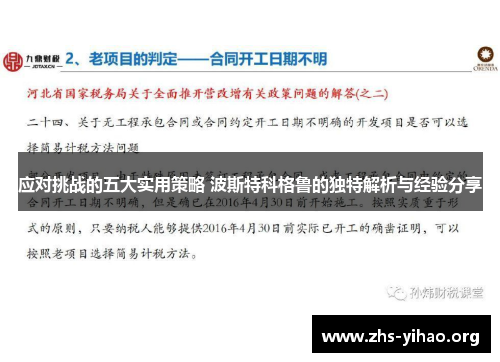 应对挑战的五大实用策略 波斯特科格鲁的独特解析与经验分享